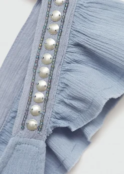 MANGO Koszule I Bluzki|Koszulki I Topy*Bawełniany marszczony top