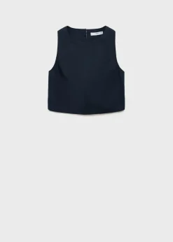 MANGO Topy*Bawełniany top crop