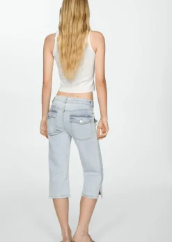 MANGO Topy*Bawełniany top ze strasem