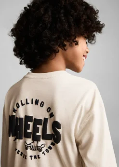 Dzieci MANGO Koszulki*Bawełniany wzorzysty t-shirt