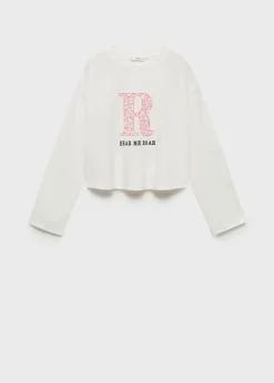 Dzieci MANGO Koszulki I Topy*Bawełniany wzorzysty t-shirt