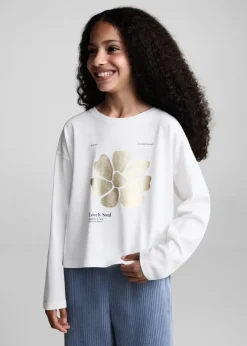 Dzieci MANGO Koszulki I Topy*Bawełniany wzorzysty t-shirt