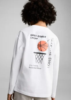 Dzieci MANGO Koszulki*Bawełniany wzorzysty t-shirt