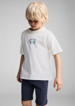 Dzieci MANGO Koszulki*Bawełniany wzorzysty t-shirt