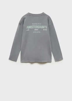 Dzieci MANGO Koszulki*Bawełniany wzorzysty t-shirt