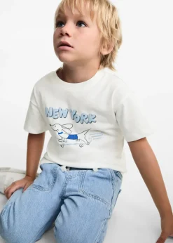 Dzieci MANGO Koszulki*Bawełniany wzorzysty t-shirt