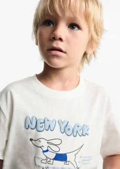 Dzieci MANGO Koszulki*Bawełniany wzorzysty t-shirt