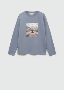 Dzieci MANGO Koszulki*Bawełniany wzorzysty t-shirt