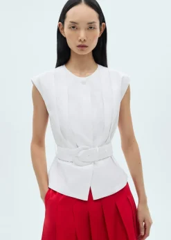 MANGO Koszule I Bluzki*Belted pleated blouse