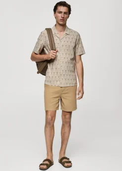 MANGO Dżinsy*Bermudy bawełniane z kieszeniami