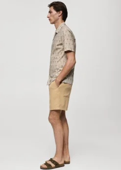 MANGO Dżinsy*Bermudy bawełniane z kieszeniami