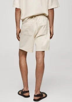 MANGO Dżinsy*Bermudy bawełniane z troczkami