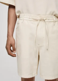 MANGO Dżinsy*Bermudy bawełniane z troczkami
