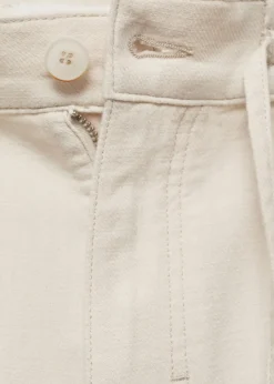 MANGO Dżinsy*Bermudy bawełniane z troczkami