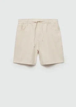 MANGO Dżinsy*Bermudy bawełniane z troczkami
