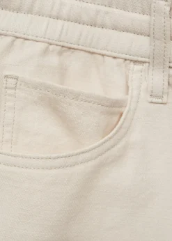 MANGO Dżinsy*Bermudy bawełniane z troczkami