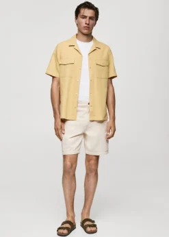 MANGO Dżinsy*Bermudy cargo z bawełnianego dżinsu