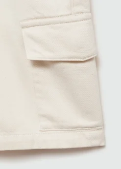 MANGO Dżinsy*Bermudy cargo z bawełnianego dżinsu