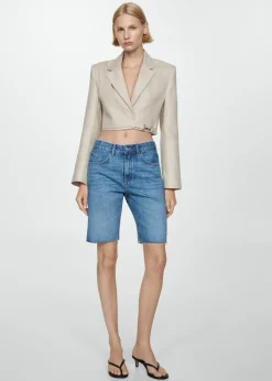 MANGO Krótkie Spodenki*Bermudy dżinsowe o prostym kroju