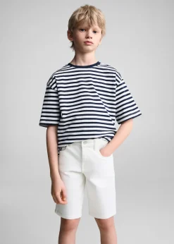 Dzieci MANGO Bermudy*Bermudy dżinsowe slim fit