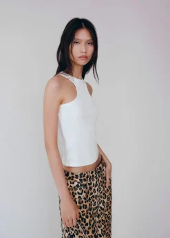 MANGO Krótkie Spodenki*Bermudy dżinsowe w lamparcie cętki