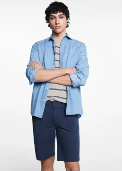 MANGO Bermudy*Bermudy slim fit z bawełny