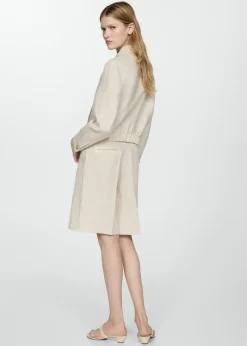 MANGO Krótkie Spodenki*Bermudy z 100% lnu