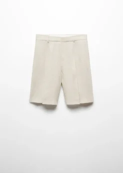 MANGO Krótkie Spodenki*Bermudy z 100% lnu