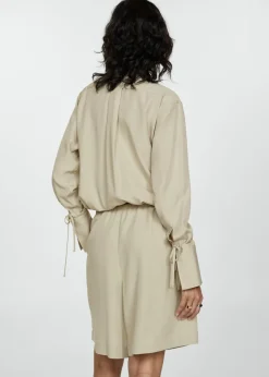 MANGO Krótkie Spodenki*Bermudy z lyocellu z szerokimi nogawkami