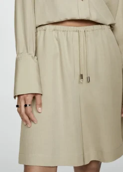 MANGO Krótkie Spodenki*Bermudy z lyocellu z szerokimi nogawkami