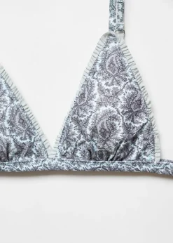 MANGO Bielizna*Biustonosz z trójkątnymi miseczkami z nadrukiem