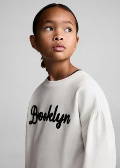 Dzieci MANGO Bluzy*Bluza bawełniana z haftem