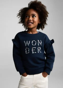 Dzieci MANGO Bluzy*Bluza bawełniana z haftem