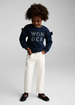 Dzieci MANGO Bluzy*Bluza bawełniana z haftem