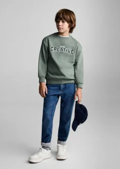 Dzieci MANGO Bluzy*Bluza bawełniana z haftem