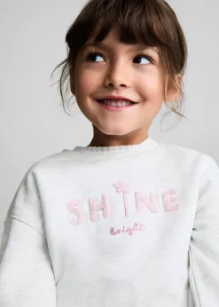 Dzieci MANGO Bluzy*Bluza bawełniana z haftem