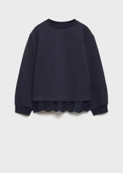 Dzieci MANGO Bluzy*Bluza bawełniana z haftem