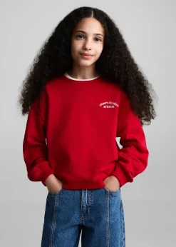 Dzieci MANGO Bluzy*Bluza bawełniana z haftem