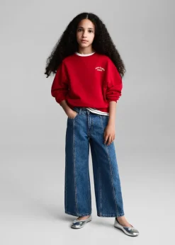 Dzieci MANGO Bluzy*Bluza bawełniana z haftem