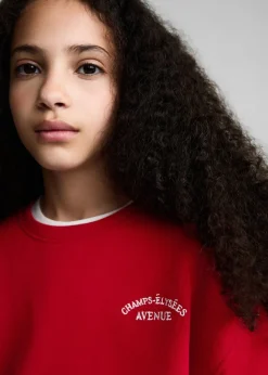 Dzieci MANGO Bluzy*Bluza bawełniana z haftem