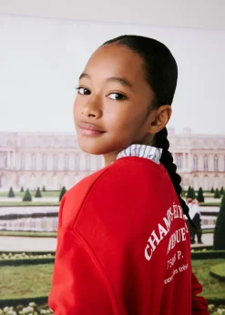 Dzieci MANGO Bluzy*Bluza bawełniana z haftem