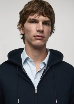 MANGO Bluzy*Bluza bawełniana z kapturem na zamek