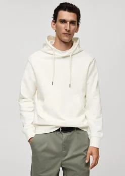 MANGO Bluzy*Bluza bawełniana z kapturem regular fit