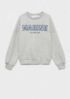 Dzieci MANGO Bluzy*Bluza bawełniana z wyhaftowanym napisem