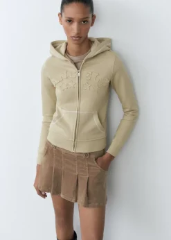 MANGO Swetry I Kardigany*Bluza bawełniana z wyhaftowanym napisem