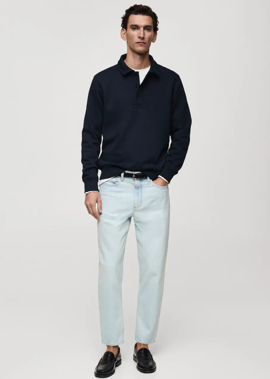 MANGO Bluzy|Koszulki Polo*Bluza polo bawełniana regular fit