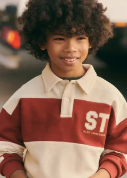 Dzieci MANGO Bluzy*Bluza polo w paski