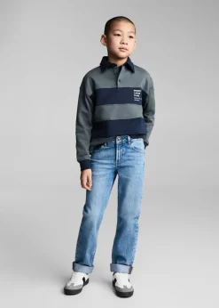 Dzieci MANGO Bluzy*Bluza polo w paski