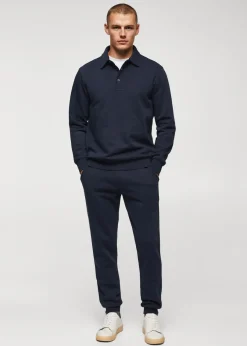 MANGO Bluzy|Koszulki Polo*Bluza polo z bawełny