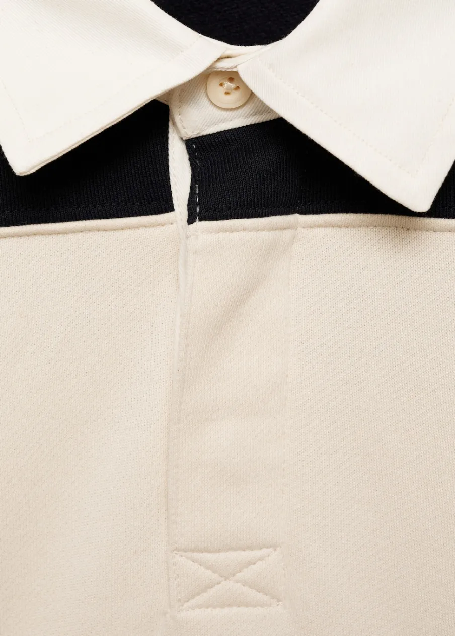 MANGO Bluzy|Koszulki Polo*Bluza polo z bawełny w paski